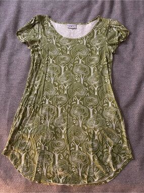 Blue Platypus tulip-sleeve tunic with pockets